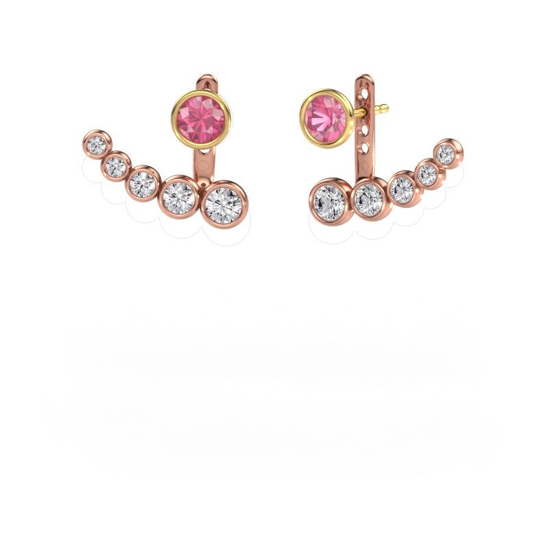Ohrringe Wendy 585 Roségold Pink Saphir 5 mm