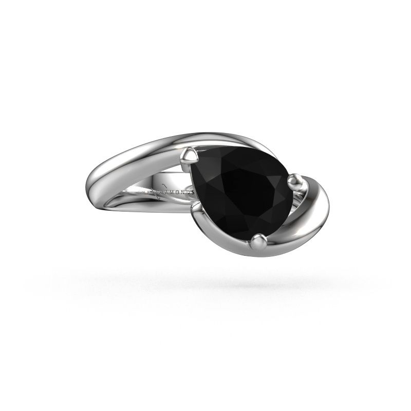 Engagement ring Aida PER 585 white gold black diamond 1.80 crt