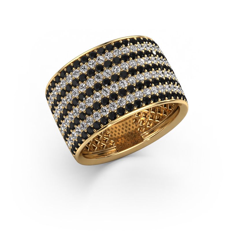 Bague Macy 585 or jaune diamant noir 2.512 crt