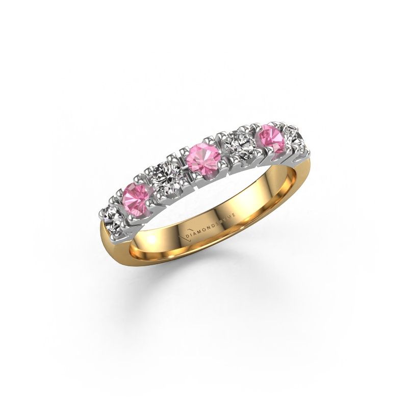 Ring Rianne 7 585 gold pink sapphire 3 mm