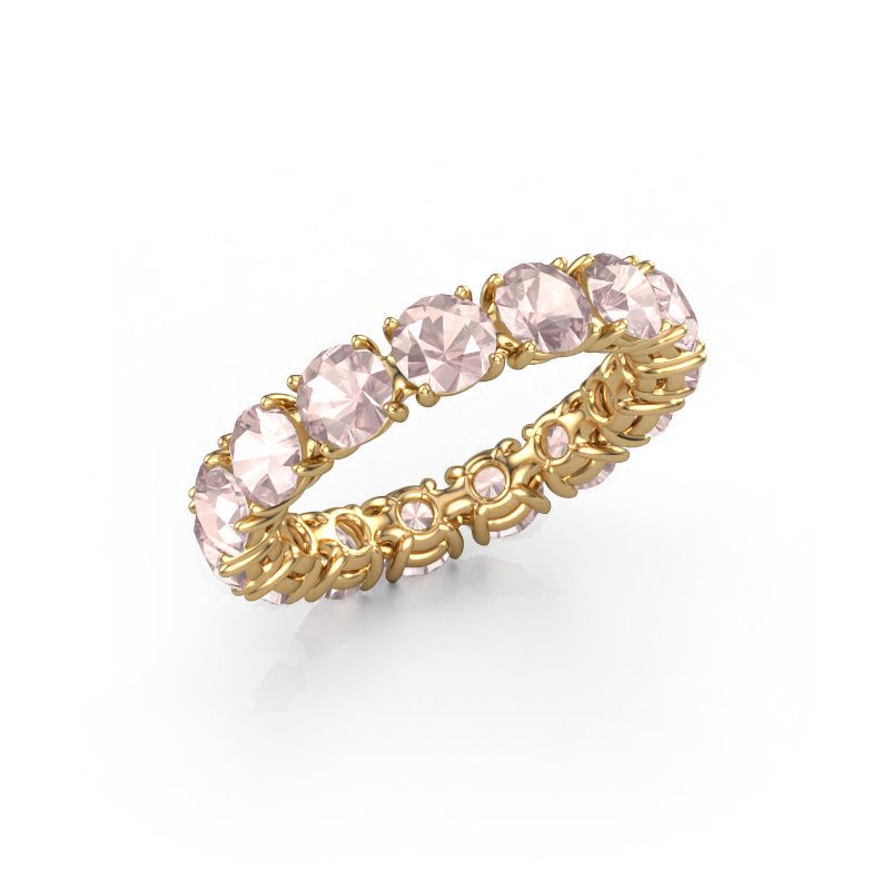 Ring Vivienne 4.2 585 gold morganite champagne 4.2 mm