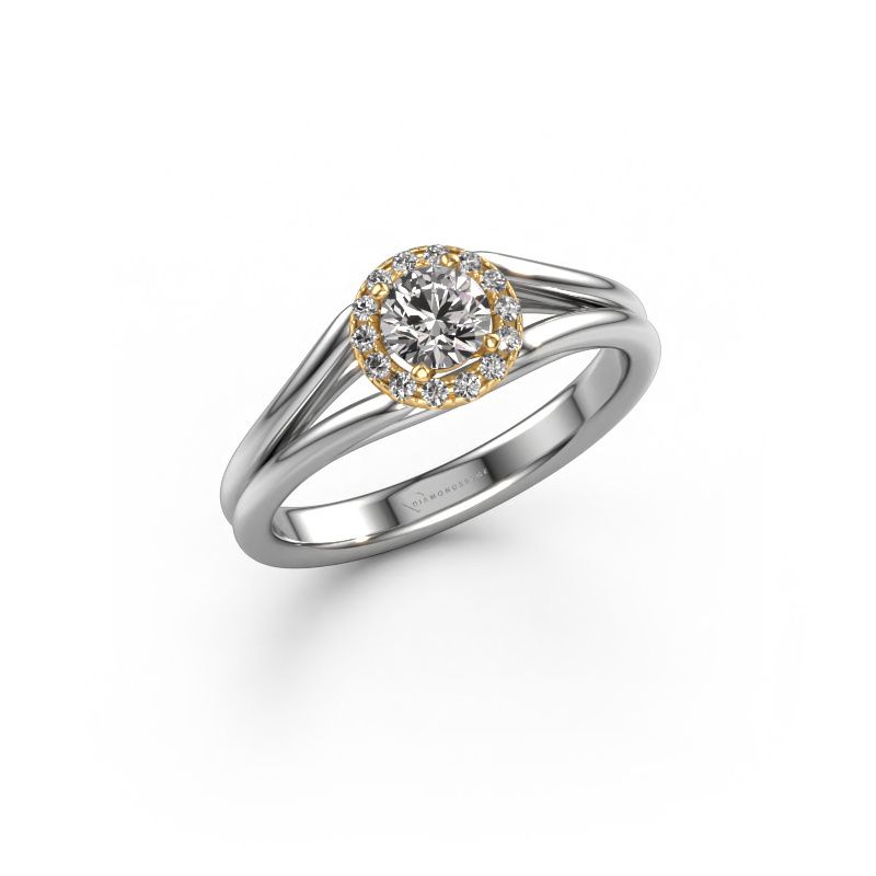 Verlovingsring Verla rnd 1 585 witgoud diamant 0.505 crt