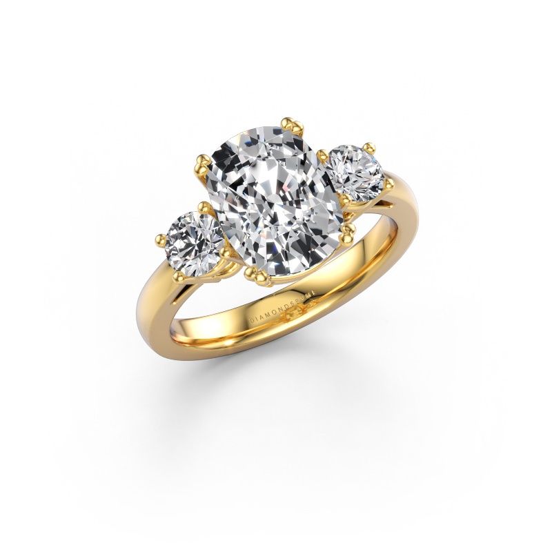 Engagement ring Dominique CSH 1 585 gold lab grown diamond 3.60 crt