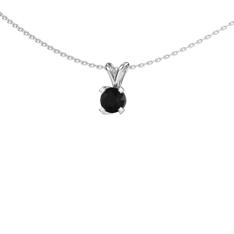 Pendentif Eva 950 platine diamant noir 0.60 crt