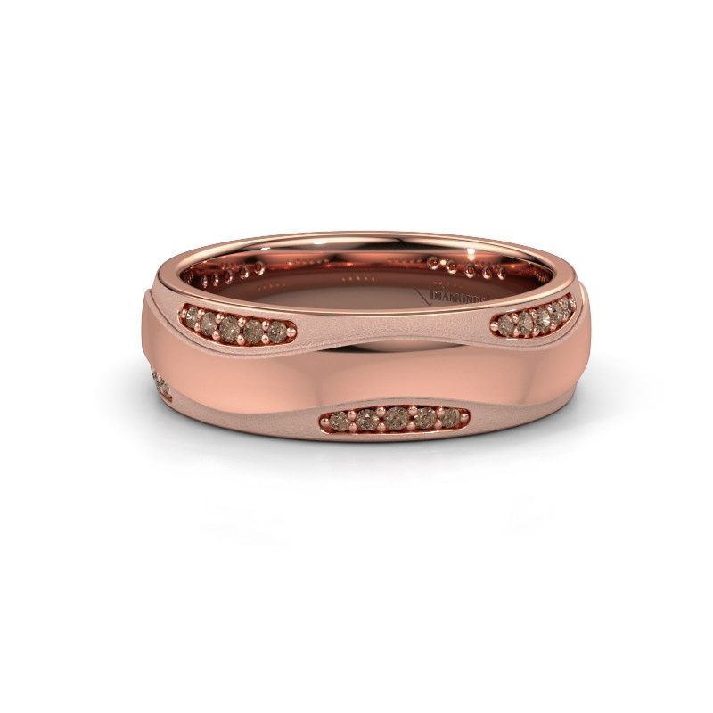 Image of Wedding ring WH2062L26BM<br/>585 rose gold ±6x2 mm<br/>Brown diamond