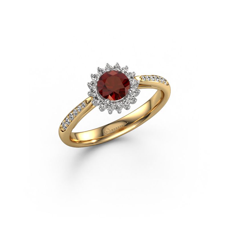 Engagement ring Tilly RND 2 585 gold garnet 5 mm