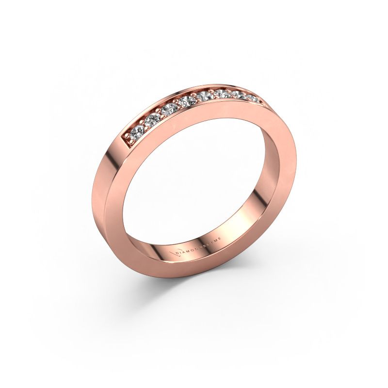 Bague superposable Loes 5 585 or rose zircone 1.7 mm