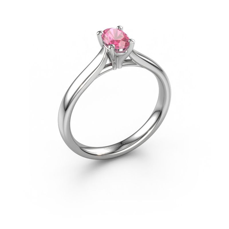 Verlobungsring Mignon OVL 1 950 Platin Pink Saphir 8x6 mm