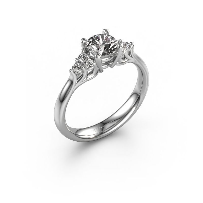 Engagement ring Monika RND 585 white gold diamond 0.75 crt