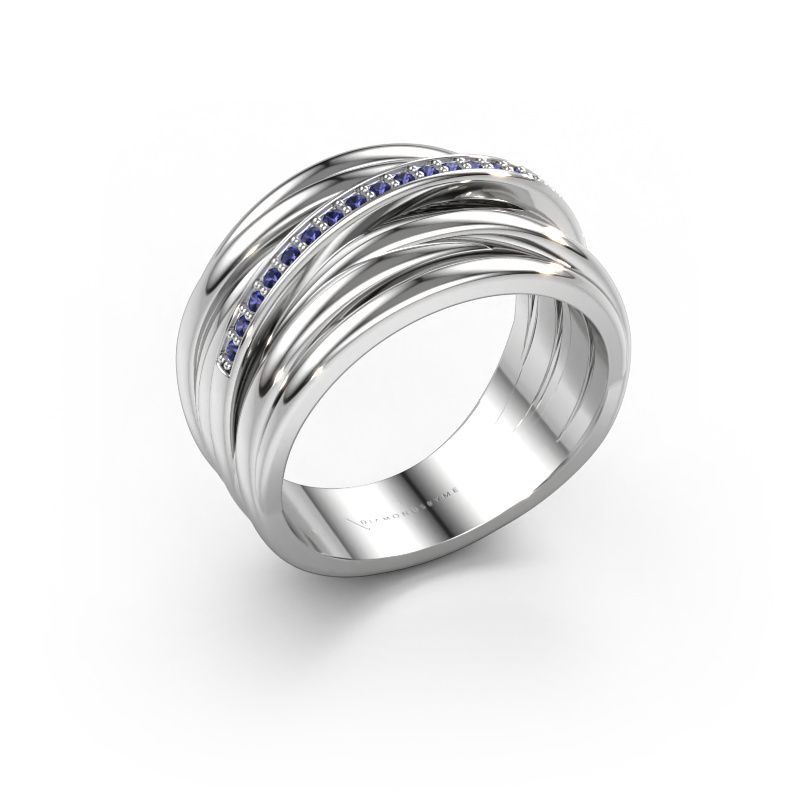 Ring Fien 585 Weißgold Saphir 1 mm