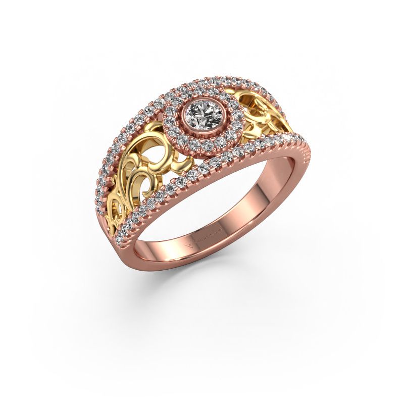 Bague Lavona 585 or rose zircone 3.4 mm