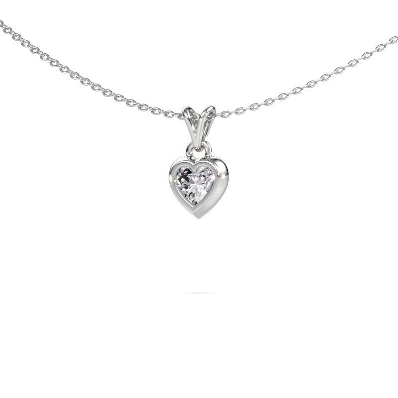Anhänger Charlotte Heart 585 Weissgold Lab-grown Diamant 0.50 crt