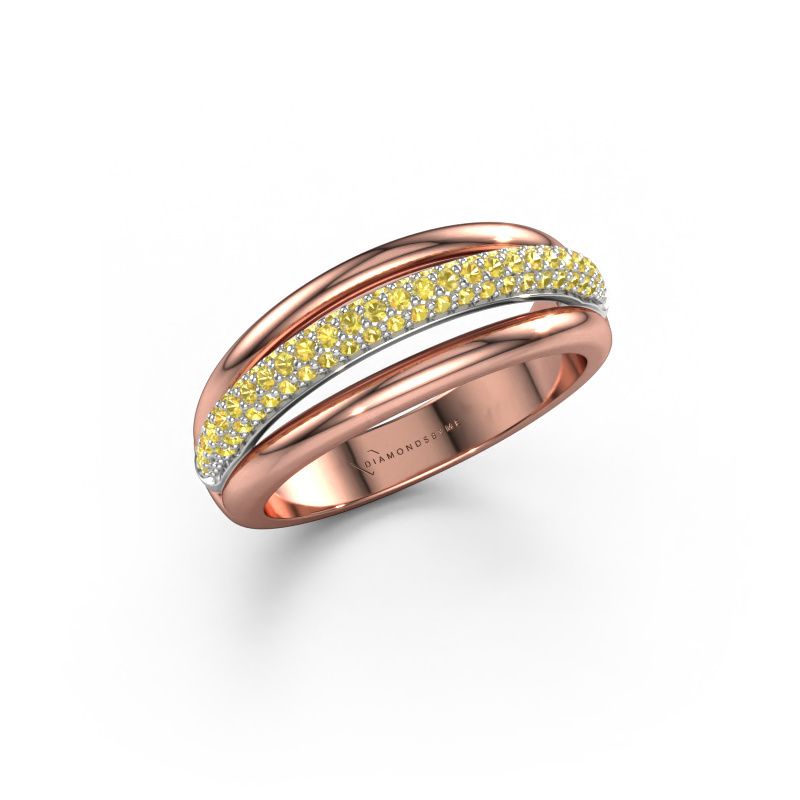 Ring Paris 585 rose gold yellow sapphire 1 mm