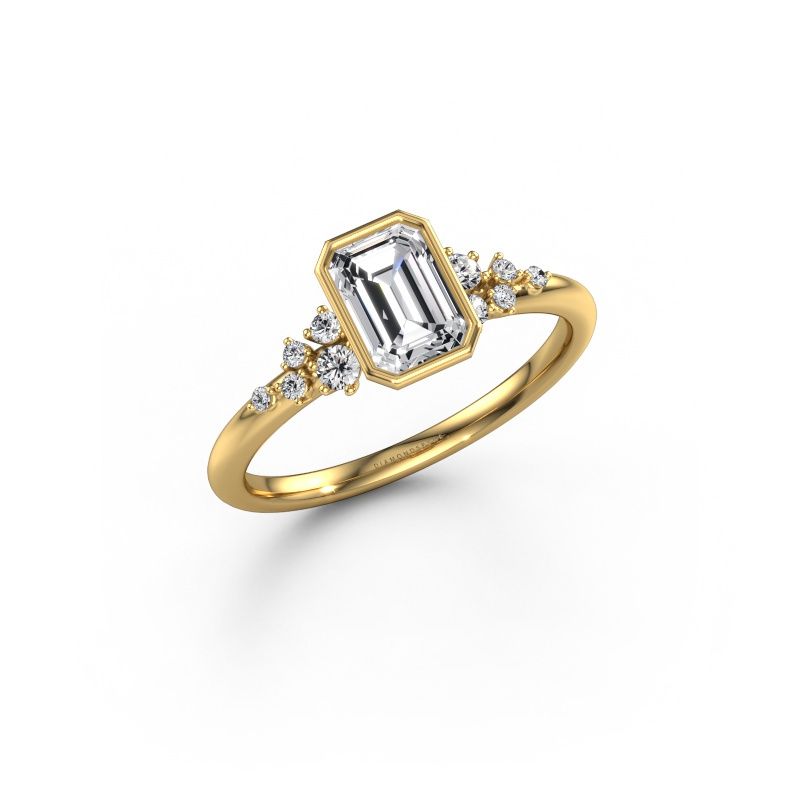 Bague de fiançailles Aliyah EME 585 or jaune diamant 0.90 crt