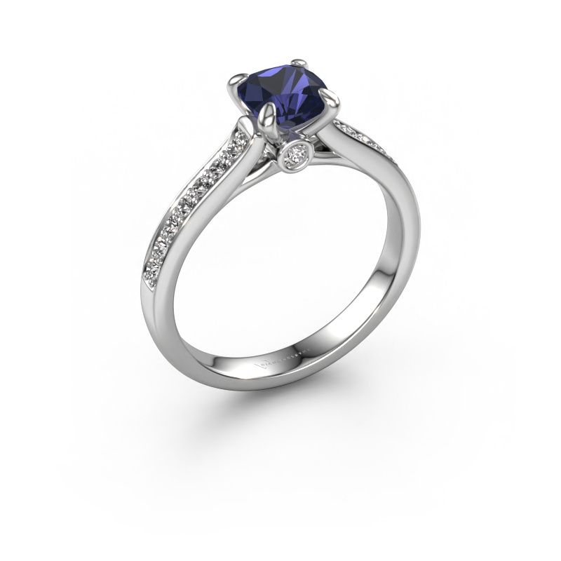 Engagement ring Valorie cus 2 950 platinum sapphire 5.5 mm