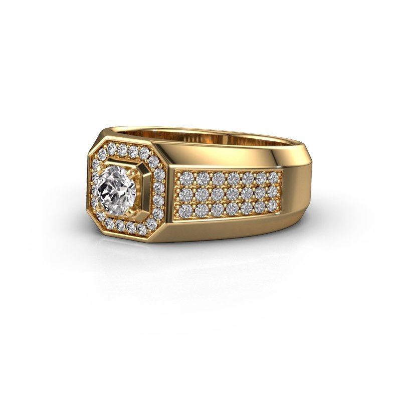 Image of Men's ring pavan<br/>375 gold<br/>diamond 0.943 crt