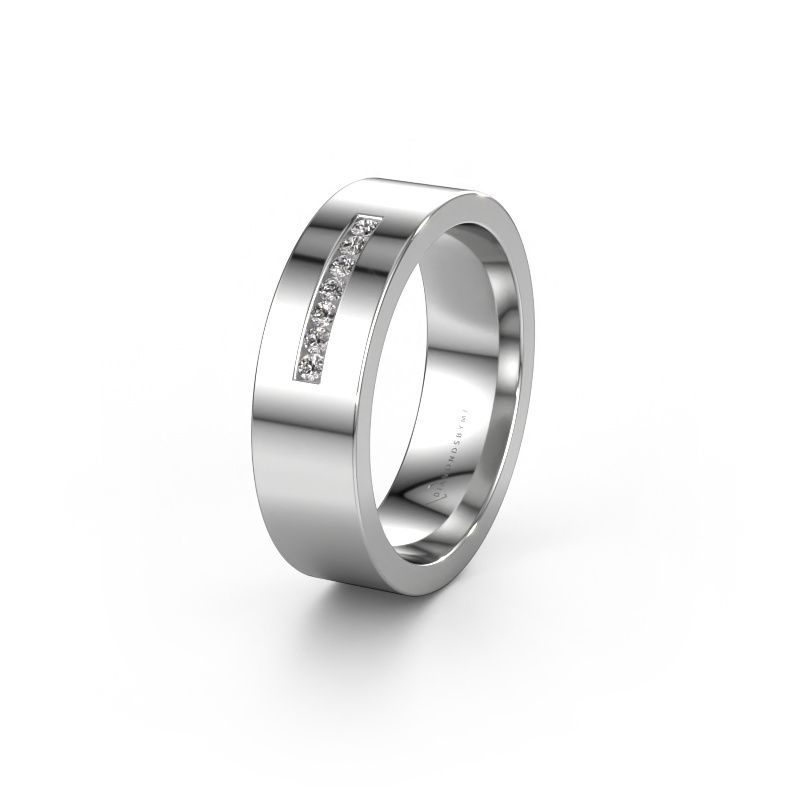 Ehering WH0108L16BP 585 Weißgold Lab-grown Diamant ±6x2 mm