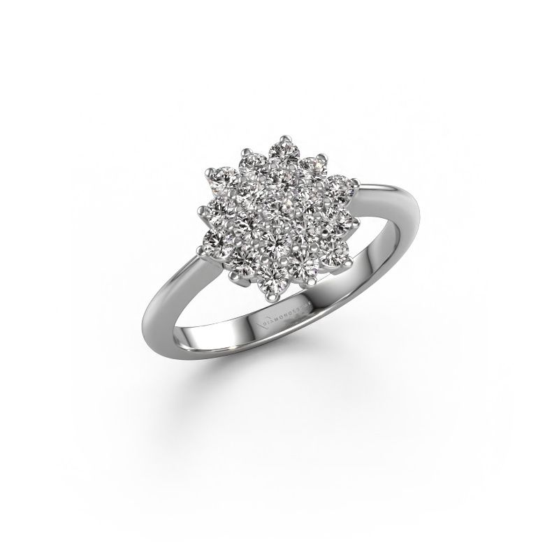 Verlobungsring Vickey 585 Weißgold Zirkonia 2 mm