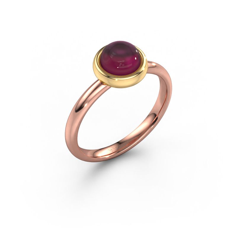 Ring Blossom RND 585 Roségold Rhodolit 5 mm