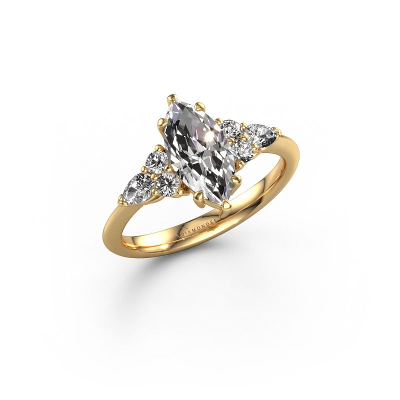 Engagement ring Melani MRQ 585 gold lab grown diamond 1.79 crt