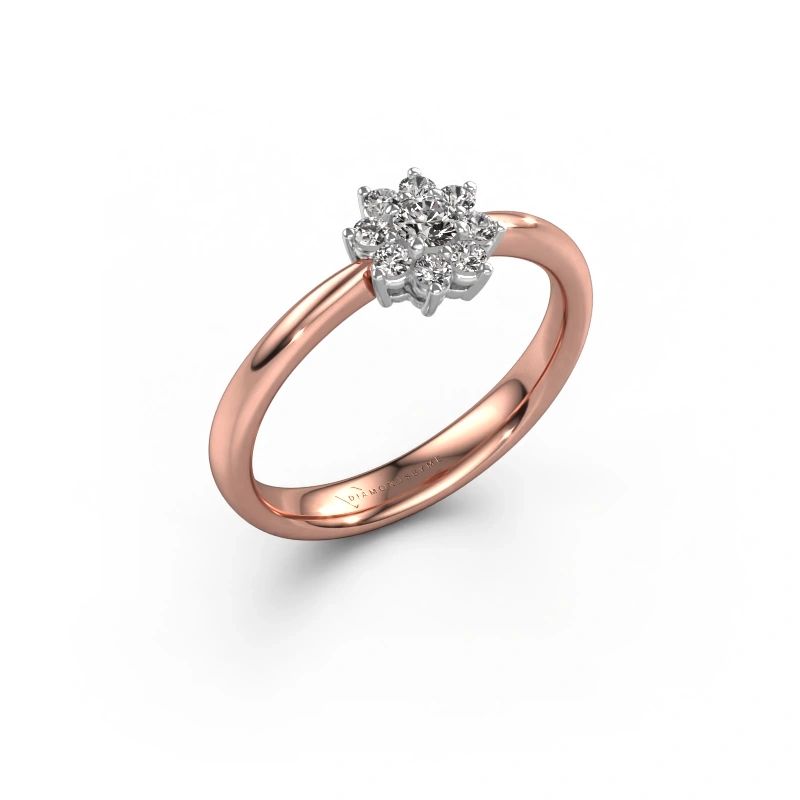 Verlobungsring Camille 1 585 Roségold Diamant 0.10 crt