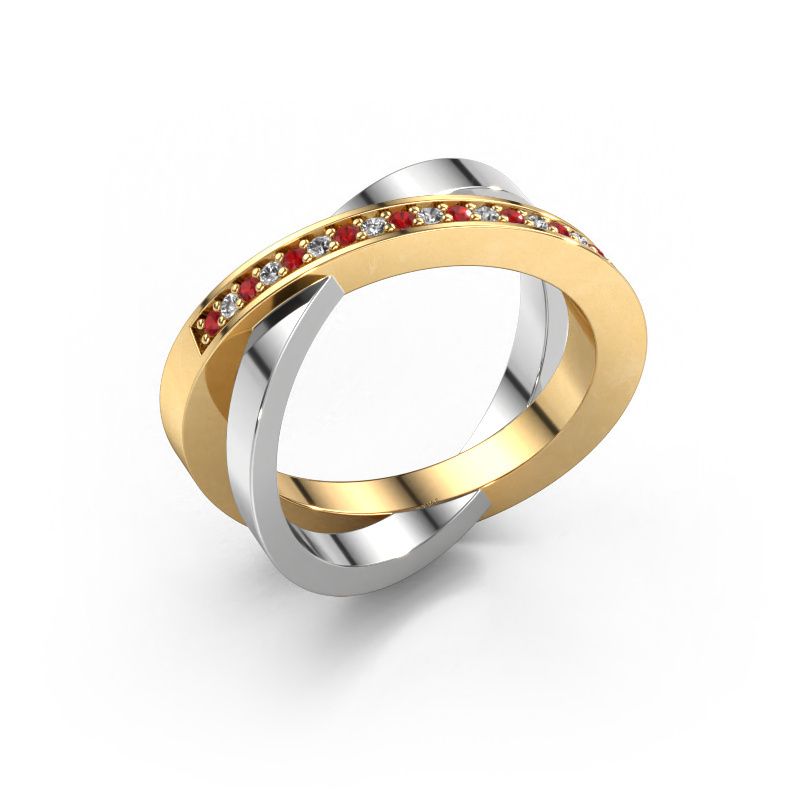 Ring Julie 585 gold ruby 1.2 mm