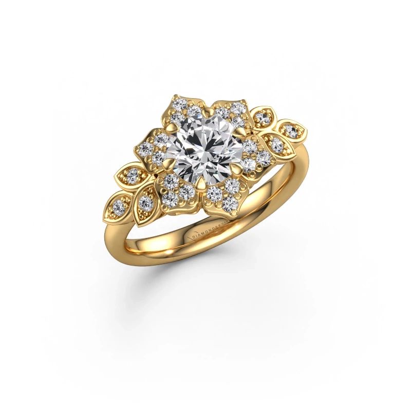 Engagement ring Tatjana 585 gold lab grown diamond 1.288 crt
