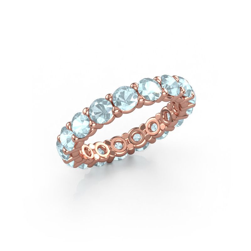 Vorsteckring Heddy rnd 3.7 585 Roségold Aquamarin 3.7 mm