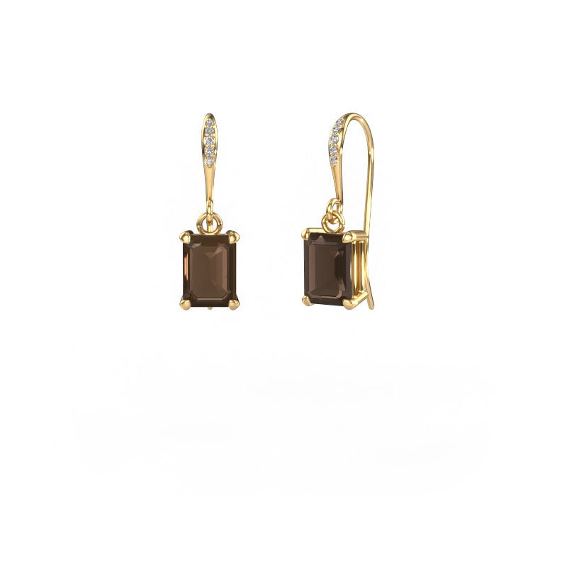 Drop earrings Laurie EME 2 585 gold smokey quartz 7x5 mm