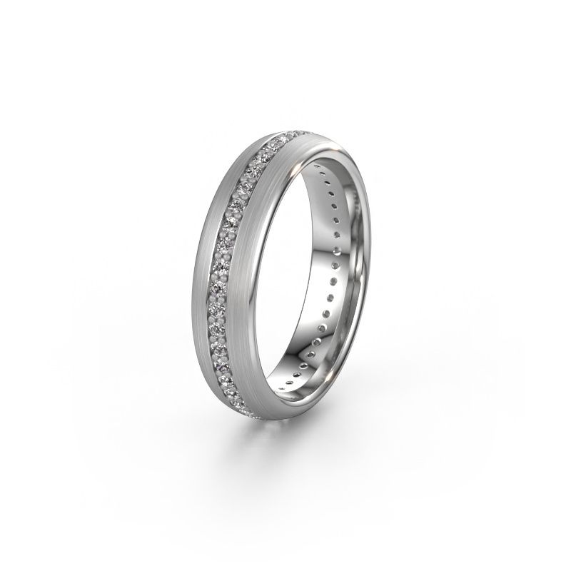 Bague d'amitié WH0103L35BM 950 platine diamant synthétique 0.44 crt ±5 x 2 mm