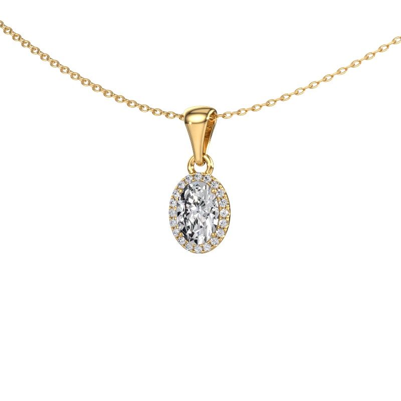 Anhänger Seline ovl 585 Gold Lab-grown Diamant 0.800 crt