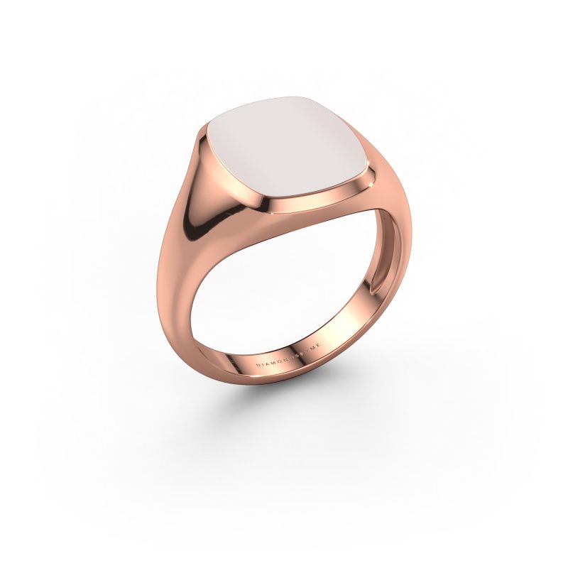 Siegelring Benjamin 2 Light 585 Roségold Rot Lagenstein 13x11 mm