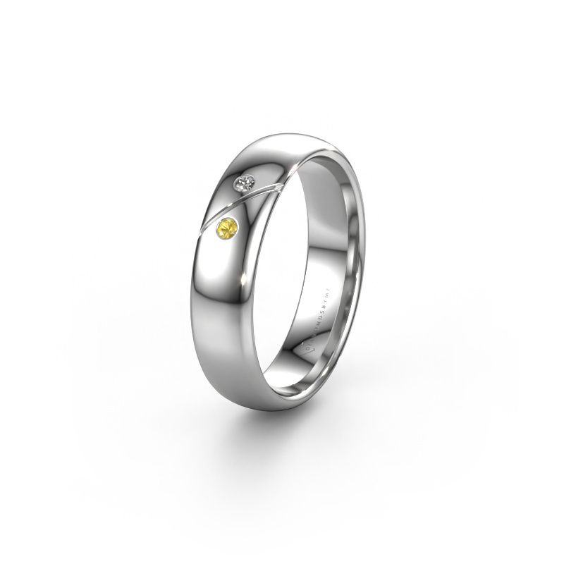 Ehering WH1201L35AP 585 Weißgold Gelb Saphir ±5x1.7 mm