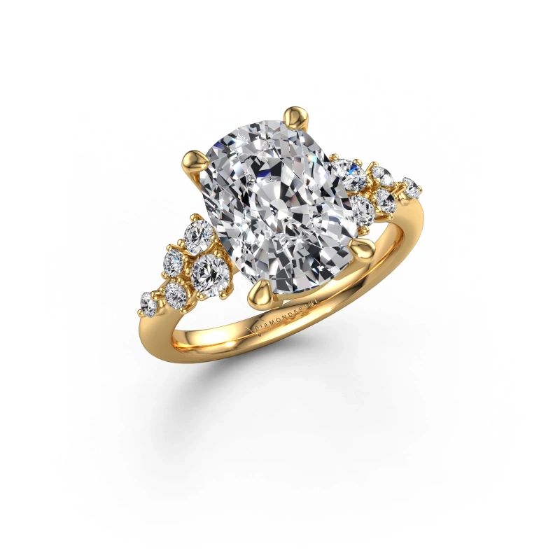 Engagement ring Royce CSH 585 gold lab grown diamond 4.89 crt