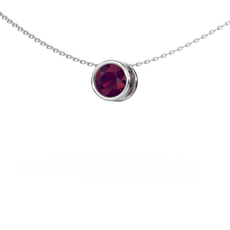 Pendant Lavon RND 585 white gold rhodolite 6.5 mm