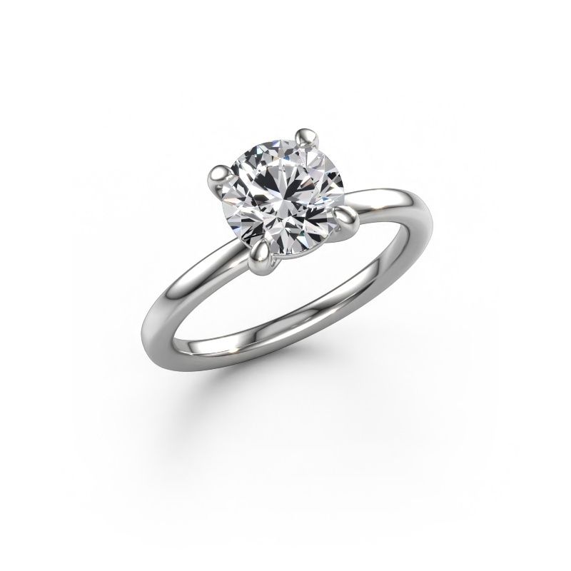 Engagement ring Simone RND 1 585 white gold lab grown diamond 1.50 crt