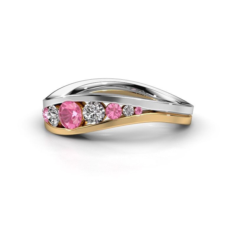 Afbeelding van Ring Sigrid 2<br/>585 goud<br/>Roze saffier 4 mm