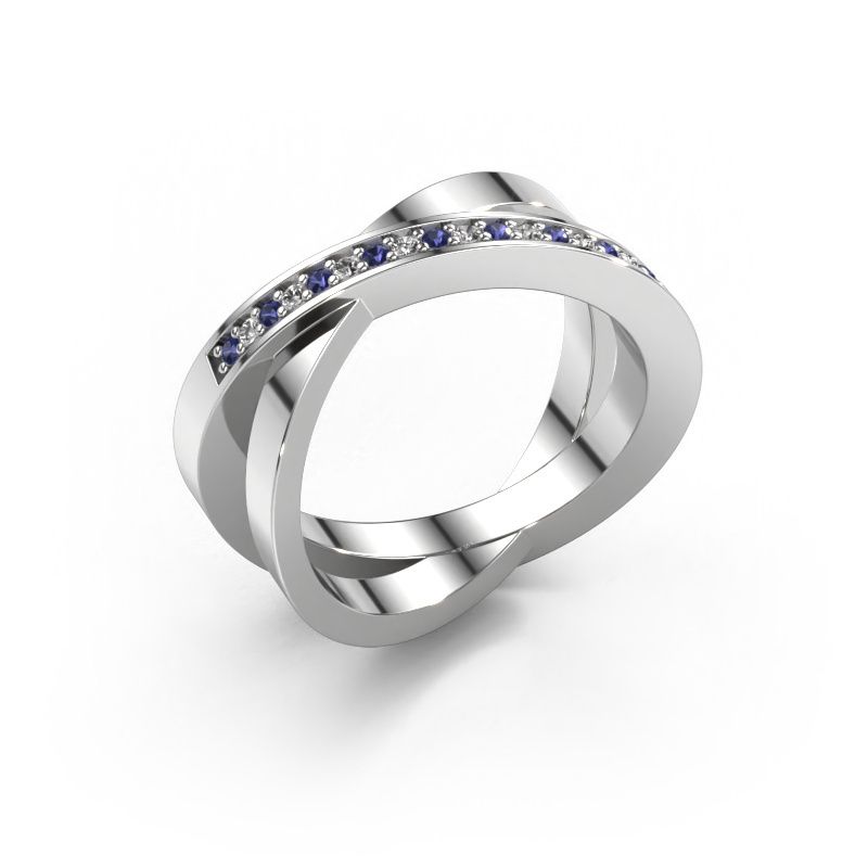 Ring Julie 585 white gold sapphire 1.2 mm