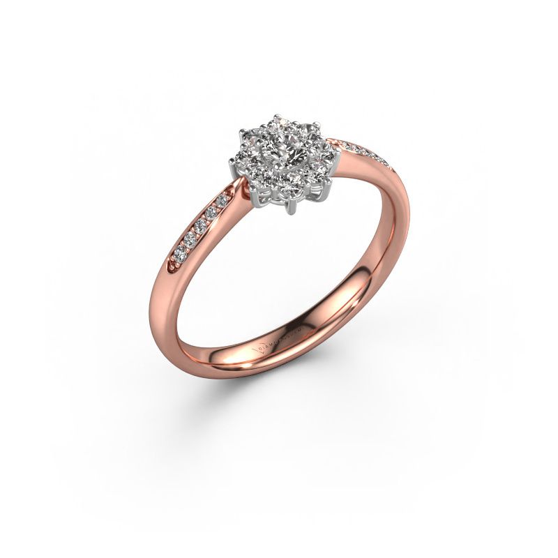 Verlobungsring Carolyn 2 585 Roségold Diamant 0.10 crt
