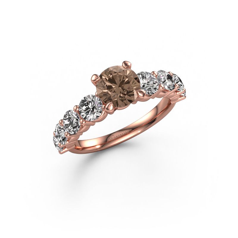 Engagement ring Deja 585 rose gold brown diamond 1.00 crt