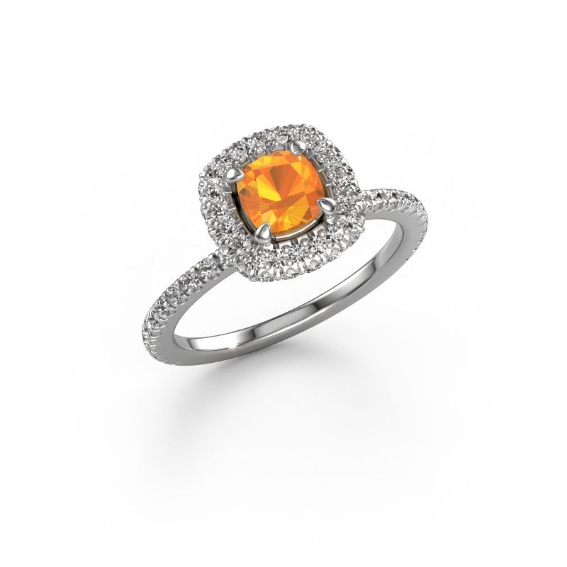 Verlobungsring Talitha CUS 585 Weißgold Citrin 5 mm