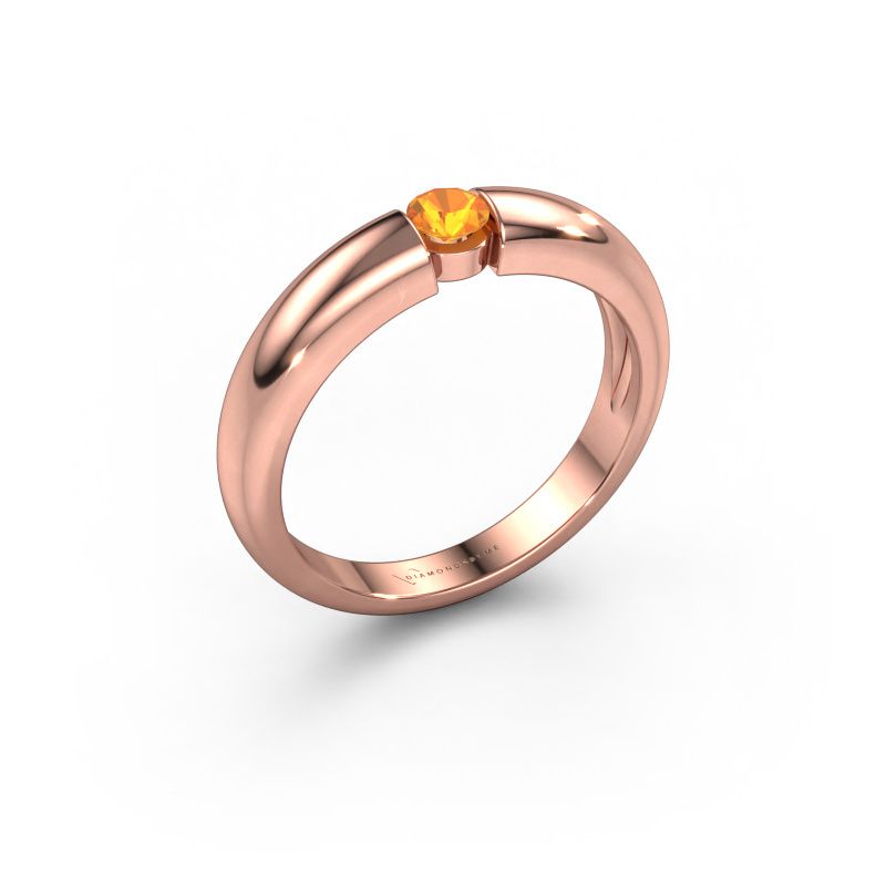 Verlobungsring Amelia 585 Roségold Citrin 3.4 mm