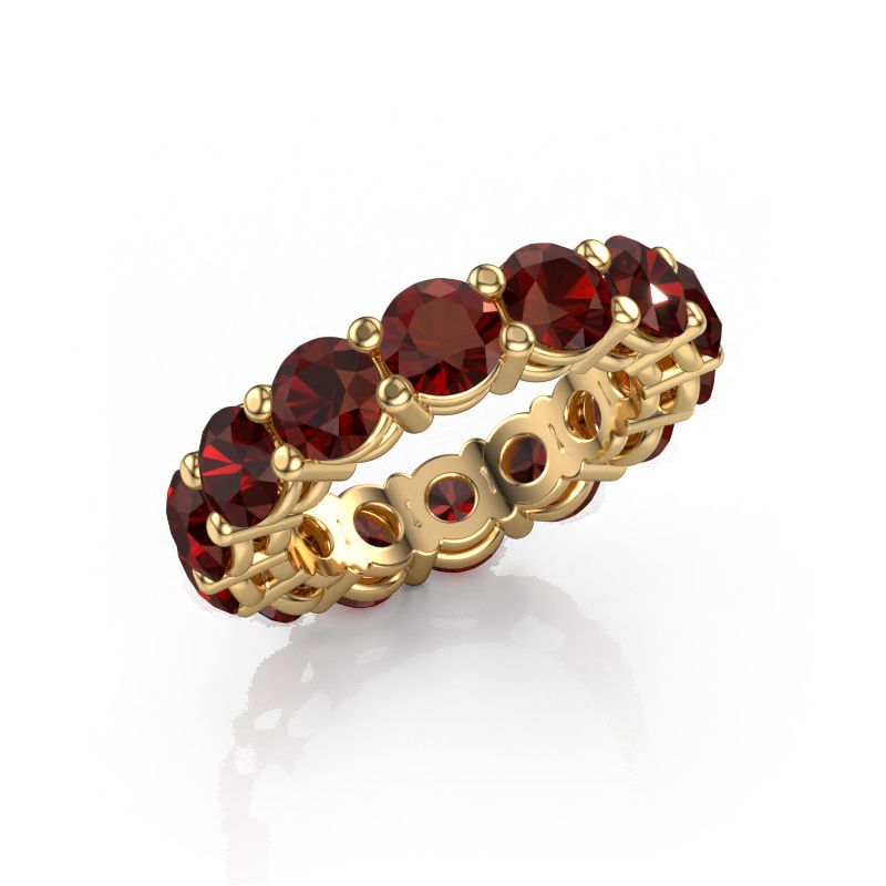 Stackable ring Michelle full 5.0 585 gold garnet 5 mm