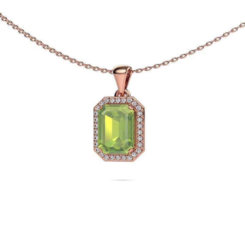Anhänger Dodie 585 Roségold Peridot 8x6 mm