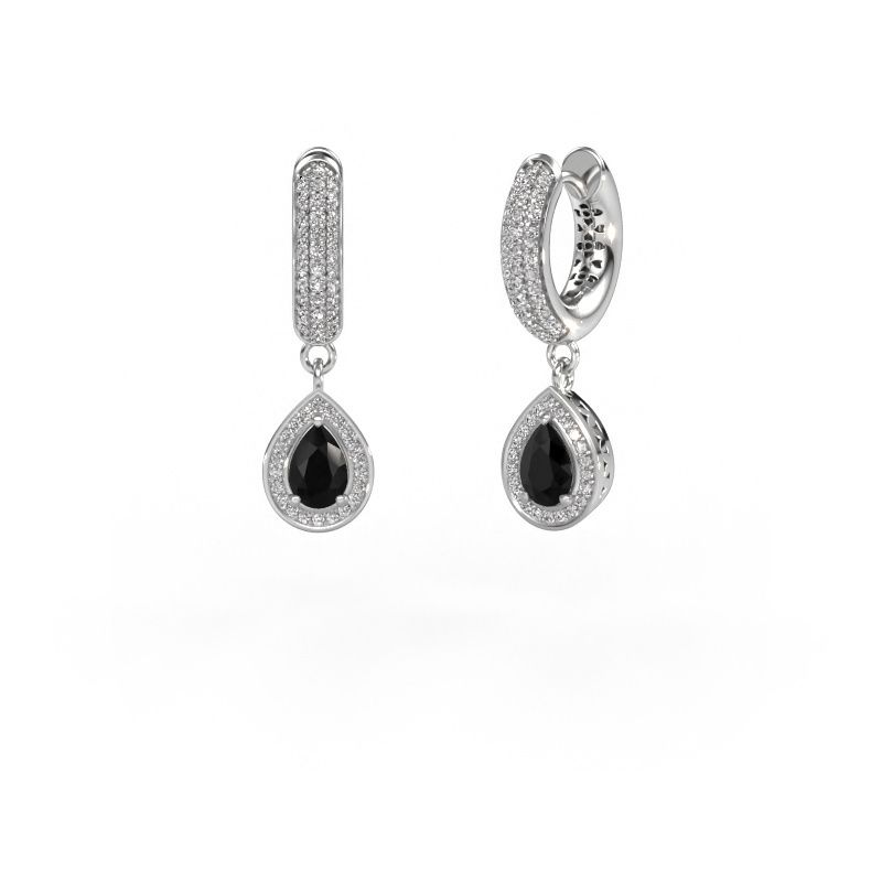 Pendants d'oreilles Barbar 2 585 or blanc diamant noir 1.485 crt