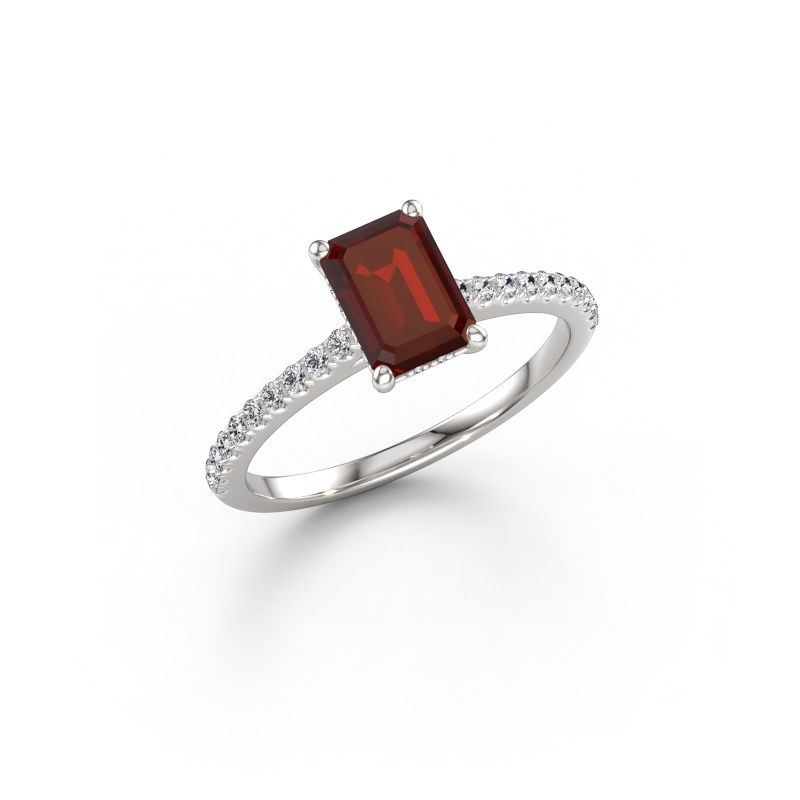 Verlobungsring Sophie EME 950 Platin Granat 7.5x5.5 mm