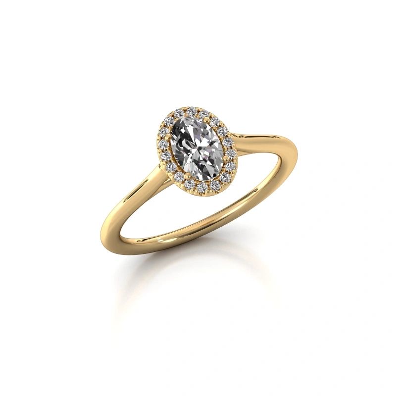 Image of Engagement ring seline ovl 1<br/>585 gold<br/>Diamond 0.49 crt