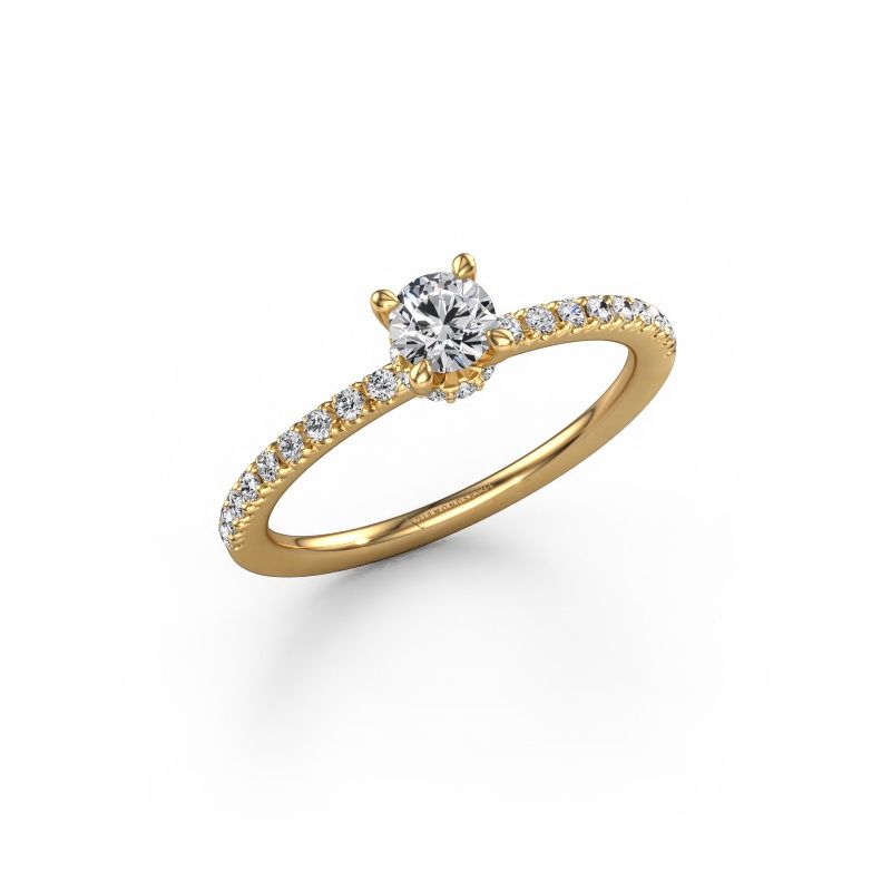 Engagement ring Crystal rnd 4 EXPRESS 585 gold diamond 0.53 crt