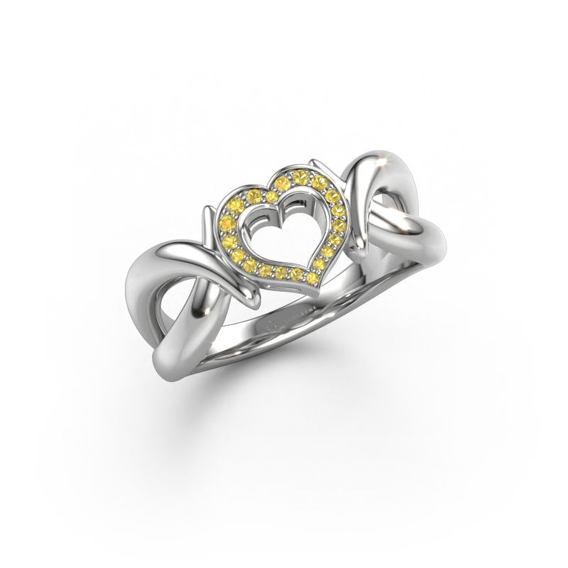 Ring Earlie 1 950 platinum yellow sapphire 1.1 mm