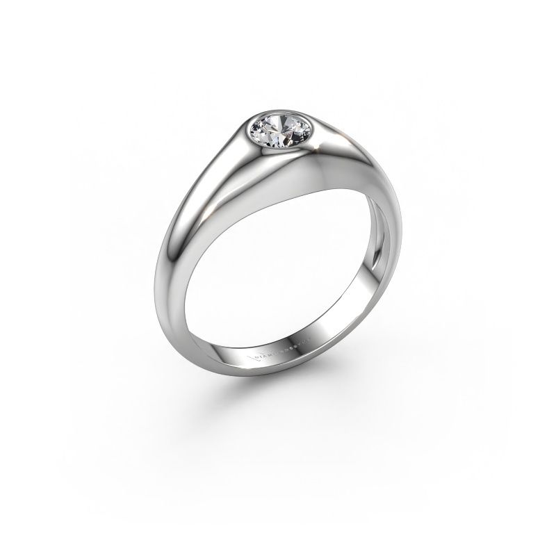 Pinky ring Thorben 585 white gold lab-grown diamond 0.50 crt